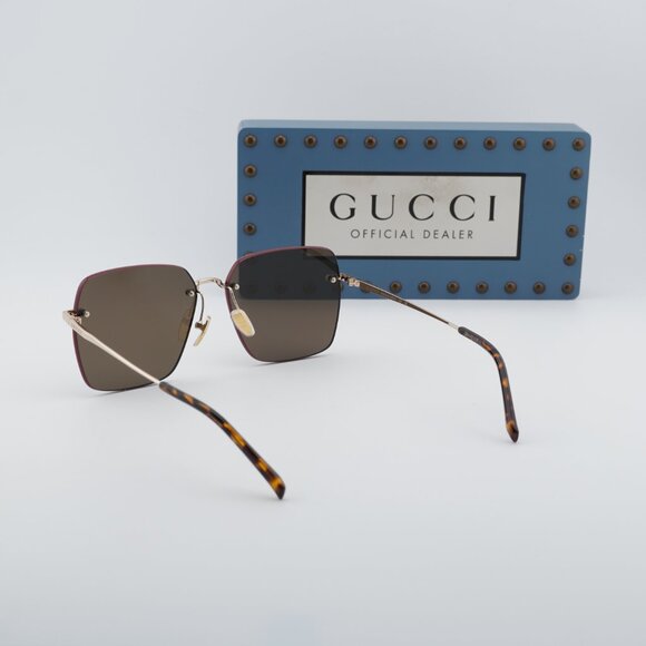 Gucci GG1955SA 002 Square Sunglasses - Gold/Brown main image 11